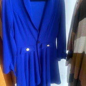 Elegant Blue Women's Coat
